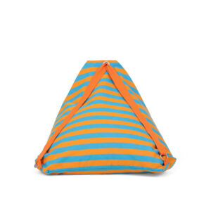 PUFF DE PRAIA MALHÃO TURQUESA/LARANJA