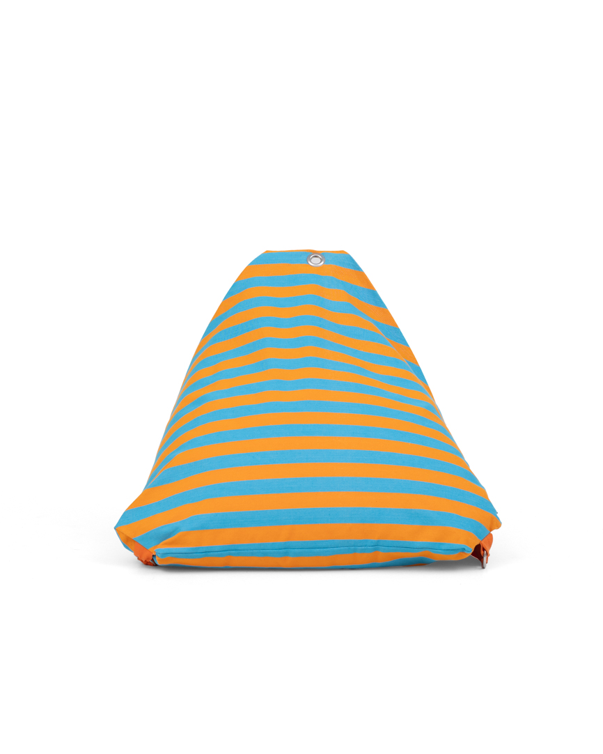 PUFF DE PRAIA MALHÃO TURQUESA/LARANJA - Image 3